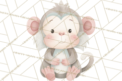 Pastel Safari Baby Animals Clipart PNG, Nursery Watercolor Product Image 4