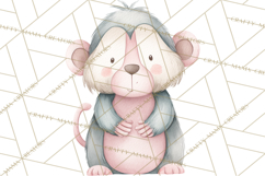 Pastel Safari Baby Animals Clipart PNG, Nursery Watercolor Product Image 5