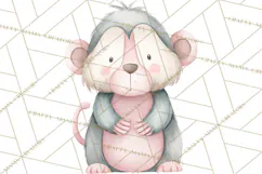 Pastel Safari Baby Animals Clipart PNG, Nursery Watercolor Product Image 5