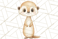 Pastel Safari Baby Animals Clipart PNG, Nursery Watercolor Product Image 3