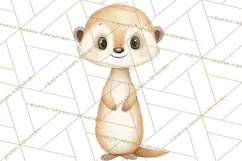 Pastel Safari Baby Animals Clipart PNG, Nursery Watercolor Product Image 3