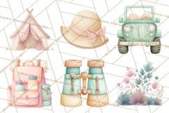Pastel Safari Baby Animals Clipart PNG, Nursery Watercolor Product Image 9
