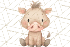 Pastel Safari Baby Animals Clipart PNG, Nursery Watercolor Product Image 5