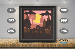 Lion Safari Animal 3D Shadowbox Layered Papercut Product Image 3