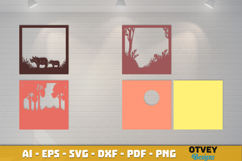 Rhinoceros Safari Animal 3D Shadowbox Layered Papercut Product Image 3