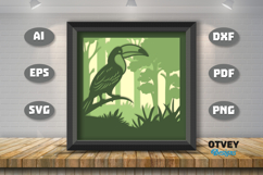 Toucan Safari Animal 3D Shadowbox Layered Papercut Product Image 3
