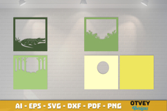 Crocodile Safari Animal 3D Shadowbox Layered Papercut Product Image 2