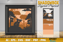 Koala Safari Animal 3D Shadowbox Layered Papercut Product Image 1