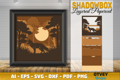 Fox Safari Animal 3D Shadowbox Layered Papercut Product Image 2