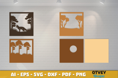 Fox Safari Animal 3D Shadowbox Layered Papercut Product Image 3