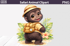 Safari Gorilla Explorer Clipart | Cute Jungle Animal Product Image 1