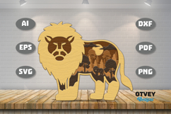 Safari Animal Laser Cut SVG | Wildlife Multilayer Laser Cut Product Image 1