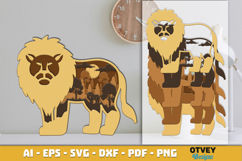 Safari Animal Laser Cut SVG | Wildlife Multilayer Laser Cut Product Image 2