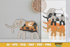 Safari Animal Laser Cut SVG | Wildlife Multilayer Laser Cut Product Image 2
