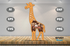 Safari Animal Laser Cut SVG | Wildlife Multilayer Laser Cut Product Image 1