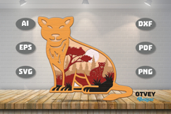 Safari Animal Laser Cut SVG | Wildlife Multilayer Laser Cut Product Image 1
