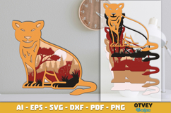 Safari Animal Laser Cut SVG | Wildlife Multilayer Laser Cut Product Image 2