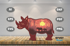 Safari Animal Laser Cut SVG | Wildlife Multilayer Laser Cut Product Image 2
