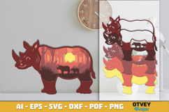 Safari Animal Laser Cut SVG | Wildlife Multilayer Laser Cut Product Image 1