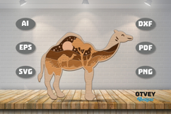 Safari Animal Laser Cut SVG | Wildlife Multilayer Laser Cut Product Image 2