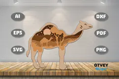 Safari Animal Laser Cut SVG | Wildlife Multilayer Laser Cut Product Image 2