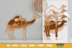 Safari Animal Laser Cut SVG | Wildlife Multilayer Laser Cut Product Image 1