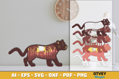 Safari Animal Laser Cut SVG | Wildlife Multilayer Laser Cut Product Image 1