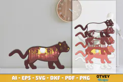 Safari Animal Laser Cut SVG | Wildlife Multilayer Laser Cut Product Image 1