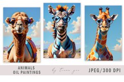 Cute safari animal illustrations for prints- 3 Jpeg Product Image 1