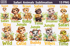 Safari Baby Animals Bundle | Kids Sublimation Pattern Product Image 2