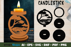 Safari Animals Candlestick Laser Cut SVG Product Image 1