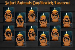 Safari Animals Candlestick Laser Cut SVG BUNDLES Product Image 1