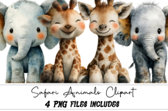 Safari Animals Clipart Product Image 1