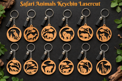 Safari Animals Keychin Lasercut BUNDLES 12 DESIGNS Product Image 1