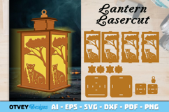 Safari Animals Lantern Lasercut Product Image 1