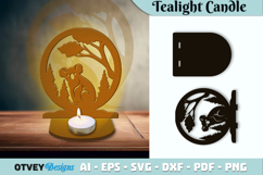 Wildlife Safari Animals Tealight Candle Holder Lasercut Product Image 1