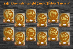 Safari Animals Tealight Candle Holder Lasercut BUNDLES Product Image 3