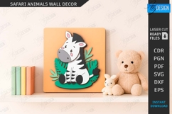 Safari Animal Wall Decor Laser Cut|Cartoon Animals|Kids SVG Product Image 1