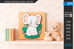 Safari Animals Wall Decor Laser Cut Bundle|Cartoon Animals Product Image 6