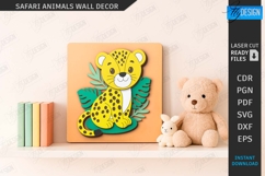 Safari Animals Wall Decor Laser Cut Bundle|Cartoon Animals Product Image 2