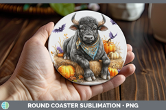 GorgeousSafari Bandana Halloween Round Coaster design.