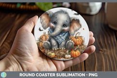GorgeousSafari Bandana Halloween Round Coaster design.