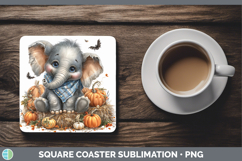 GorgeousSafari Bandana Halloween Square Coaster design.