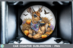 GorgeousSafari Bandana Halloween Car Coaster design.