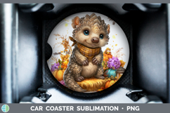 GorgeousSafari Bandana Halloween Car Coaster design.