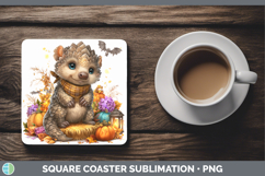 GorgeousSafari Bandana Halloween Square Coaster design.