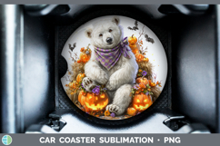 GorgeousSafari Bandana Halloween Car Coaster design.