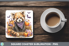 GorgeousSafari Bandana Halloween Square Coaster design.