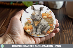 GorgeousSafari Bandana Halloween Round Coaster design.