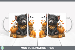 GorgeousSafari Bandana Halloween Mug Wrap design.